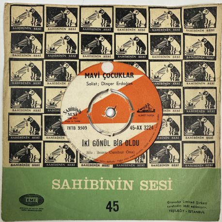 MAVİ ÇOCUKLAR - AŞK NE GÜZEL ŞEYDİR / İKİ GÖNÜL BİR OLDU 45'LİK PLAK