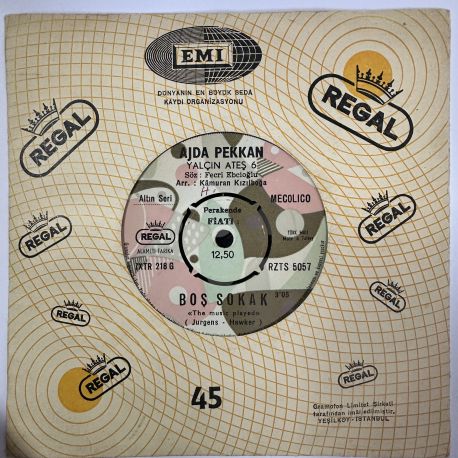 AJDA PEKKAN - BOŞ SOKAK / ÇAPKIN 45'LİK PLAK