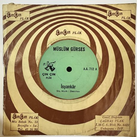 MÜSLÜM GÜRSES - İSYANKAR / DÜNYA NE HALE GELMİŞ 45'LİK PLAK
