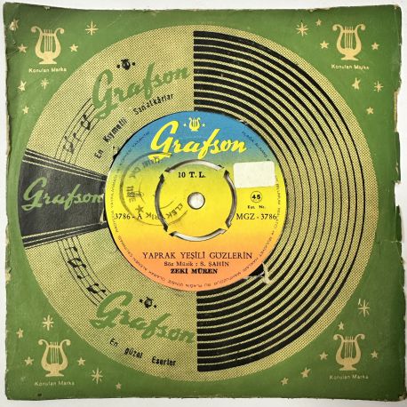 ZEKİ MÜREN - YAPRAK YEŞİLİ GÖZLERİN / SEVİL DE SEVME 45'LİK PLAK