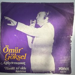 ÖMÜR GÖKSEL - AĞLIYORMUŞSUN / HASRET TEL OLDU SAZIMA 45'LİK PLAK